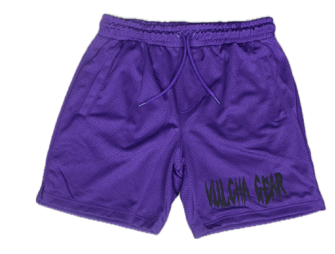 VULCHA GEAR MESH SHORTS (PURPLE/BLACK)