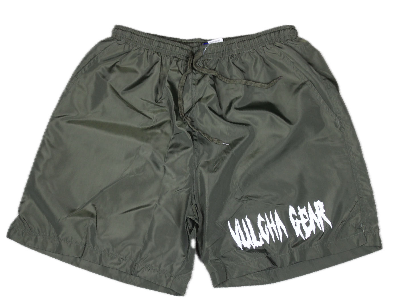 VULCHA GEAR WINDBREAKER SHORTS (ARMY GREEN/WHITE)