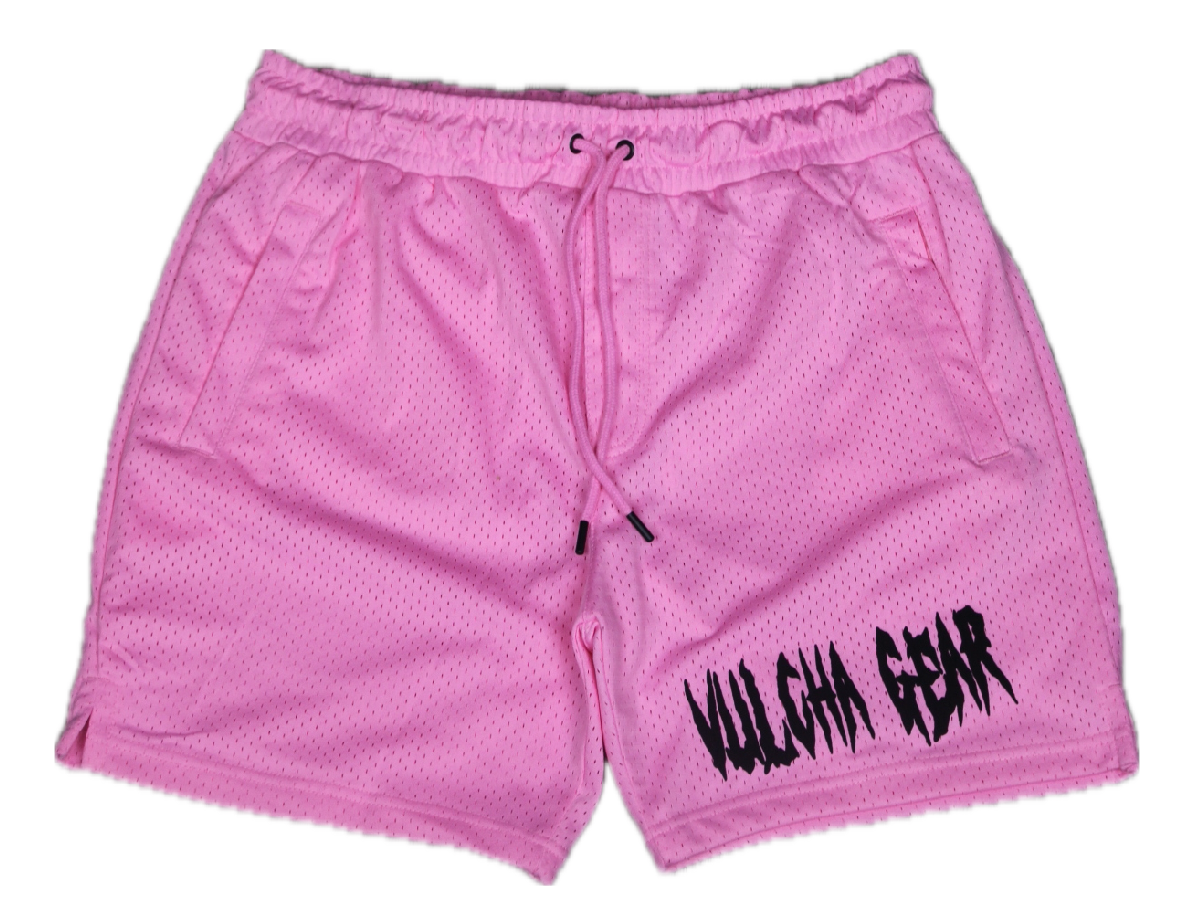 VULCHA GEAR MESH SHORTS (PINK/BLACK)