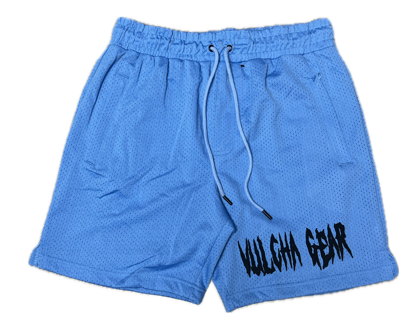 VULCHA GEAR MESH SHORTS (CAROLINA BLUE/BLACK)