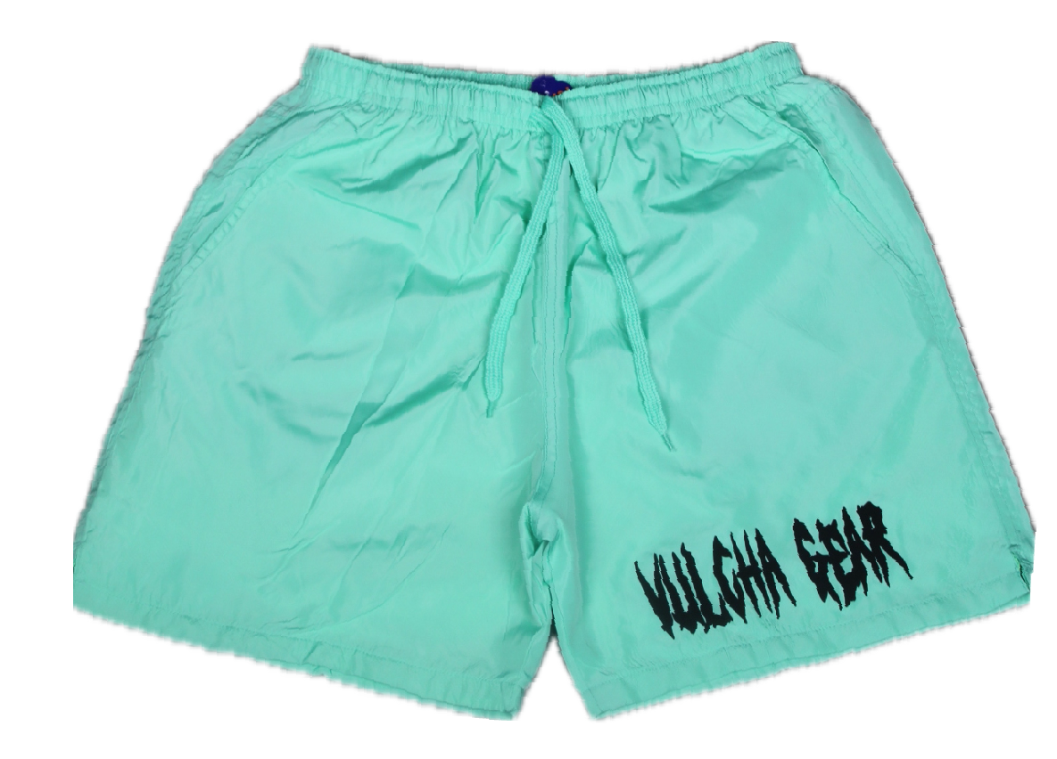 VULCHA GEAR WINDBREAKER SHORTS (CYAN/BLACK)