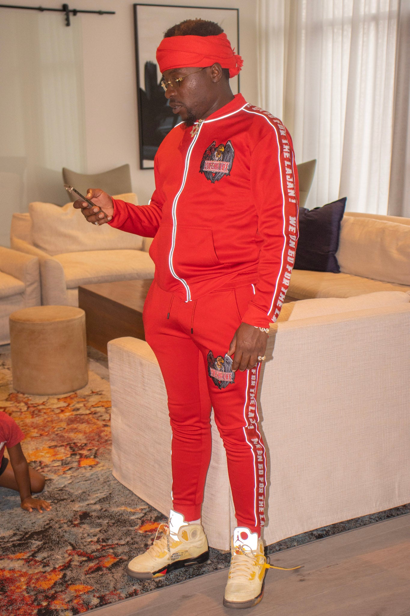Vulcha Life Red Reflective Tracksuit